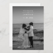 Nur eine moderne, klassische Hochzeit Einladung (Vorne/Hinten)