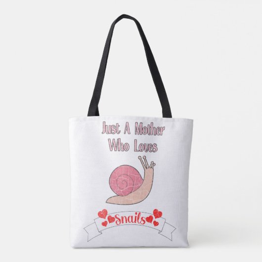Nur eine Mutter, die Lieben Schnecken Tasche (Rückseite)