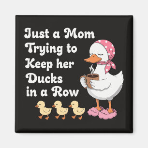Nur eine Mutter, die versucht, ihre Enten in einer Magnet