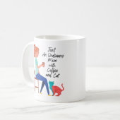 Nur eine normale Mutter mit Kaffee und Katze Kaffeetasse (Vorderseite Links)