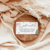 Nur eine Note, Pink Bow Snowflake Baby Dusche Begleitkarte