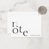 Nur eine Notiz in Motion mit Skriptnamen spielen Mitteilungskarte (Vorderseite/Rückseite Beispiel)