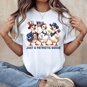 Nur eine patriotische Gans Spaß am 4. Juli Tri-Blend Shirt
