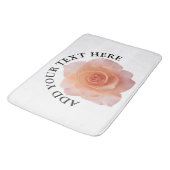 Nur eine Rose Blossom + Ihr Text & Ideen Badematte (Schrägansicht)
