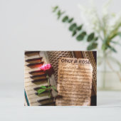 Nur eine Rose II Postkarte (Stehend Vorderseite)
