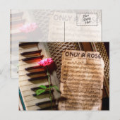 Nur eine Rose II Postkarte (Vorne/Hinten)