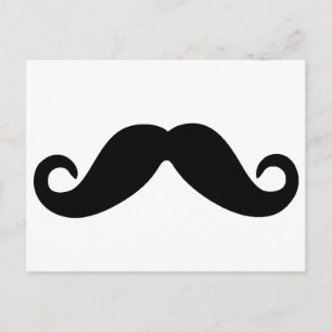 Nur eine Schnurrbart-Postkarte Postkarte