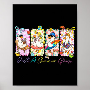 Nur eine Sommergans lustiger Sommerurlaub Retro  Poster