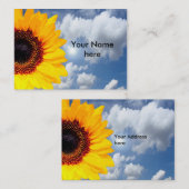 Nur eine Sonnenblume Blossom + Ihr Text & Ideen Visitenkarte (Vorne/Hinten)