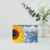 Nur eine Sonnenblume Blossom + Ihr Text & Ideen Visitenkarte (Stehend Vorderseite)