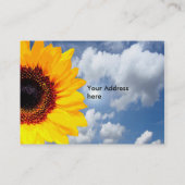 Nur eine Sonnenblume Blossom + Ihr Text & Ideen Visitenkarte (Rückseite)