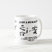 Nur eine Summierung Math Gleichung Carl Gauss Form Kaffeetasse (VorderseiteRechts)