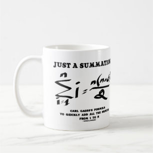 Nur eine Summierung Math Gleichung Carl Gauss Form Kaffeetasse