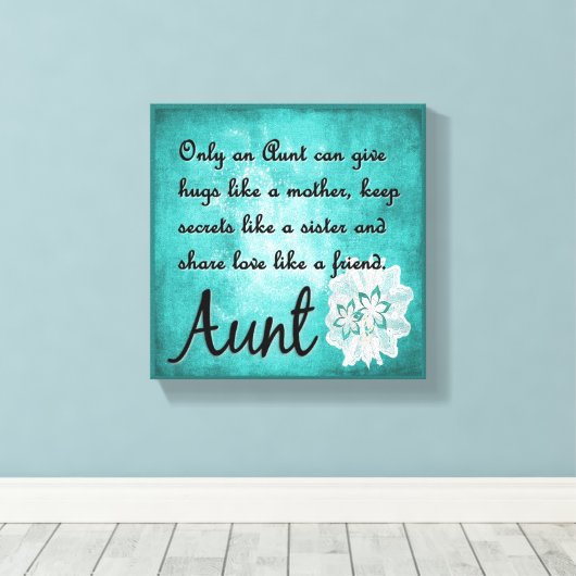 Nur eine Tante-Leinwand-Wanddekoration Leinwanddruck (Insitu (Holzboden))