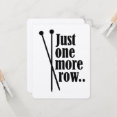 Nur eine weitere Zeile - Karte (Vorderseite/Rückseite Beispiel)