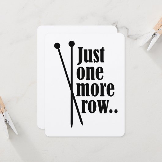 Nur eine weitere Zeile - Karte (Vorderseite/Rückseite Beispiel)