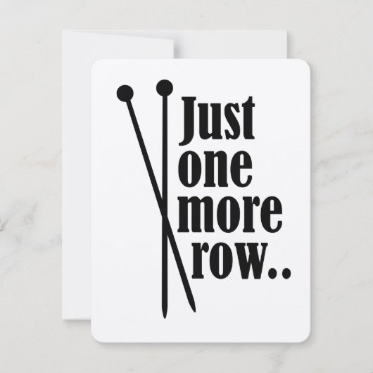 Nur eine weitere Zeile - Karte (Vorderseite)