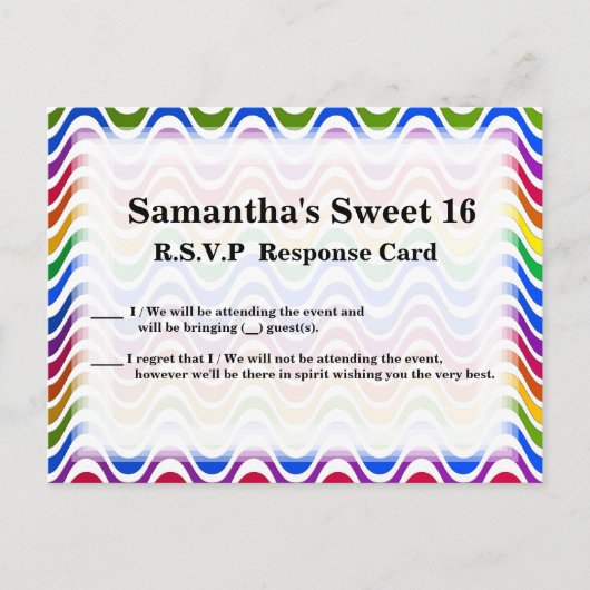 Nur eine Welle - primär Einladungspostkarte (Vorderseite)