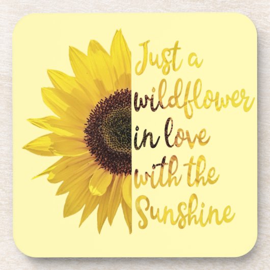 Nur eine Wildblume Getränkeuntersetzer (Vorderseite)