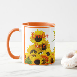 Nur eine wilde Sonnenblume Personalisiert  Tasse