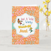 Nur eine wilde verrückte wunderbare Tante Karte (Gelbe Blume)