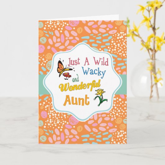 Nur eine wilde verrückte wunderbare Tante Karte (Gelbe Blume)