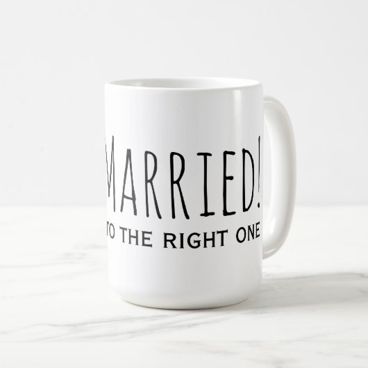 Nur eine zweite Ehe heiraten Kaffeetasse (VorderseiteRechts)