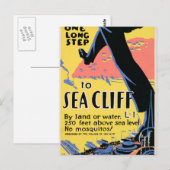 Nur einen langen Schritt bis zum Sea Cliff Postkarte (Vorne/Hinten)
