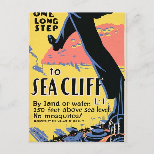 Nur einen langen Schritt bis zum Sea Cliff Postkarte (Vorderseite)