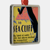 Nur einen langen Schritt bis zum Sea Cliff Silbernes Ornament (Rechts)