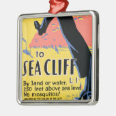 Nur einen langen Schritt bis zum Sea Cliff Silbernes Ornament (Links)