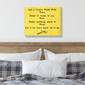 Nur einen Näheren Spaziergang mit der Hymne Leinwanddruck (Insitu (Schlafzimmer))