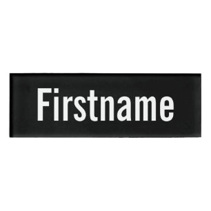 Nur einfacher Individuelle Name - Schwarzweiß Namenschild