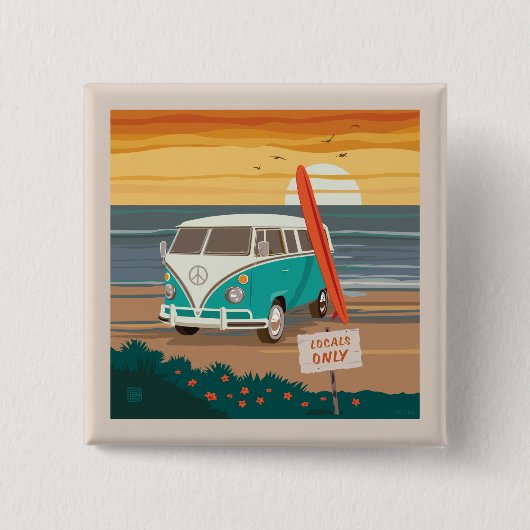 Nur Einheimische | VW Surf Van Button (Vorderseite)