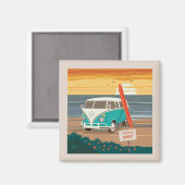 Nur Einheimische | VW Surf Van Magnet (Vorderseite/Rückseite)