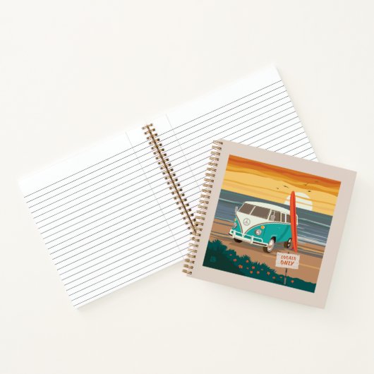 Nur Einheimische | VW Surf Van Notizblock (Innenseite)