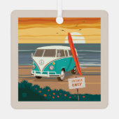 Nur Einheimische | VW Surf Van Ornament Aus Metall (Rückseite)