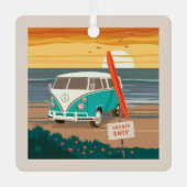 Nur Einheimische | VW Surf Van Ornament Aus Metall (Vorderseite)