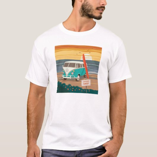 Nur Einheimische | VW Surf Van T-Shirt (Vorderseite)