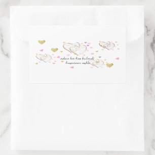 nur einmal finden Sie die Liebe Ihres Lebens ,pers Rechteckiger Aufkleber