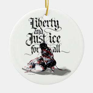 Nur Eis für alle (Hockey) Keramik Ornament