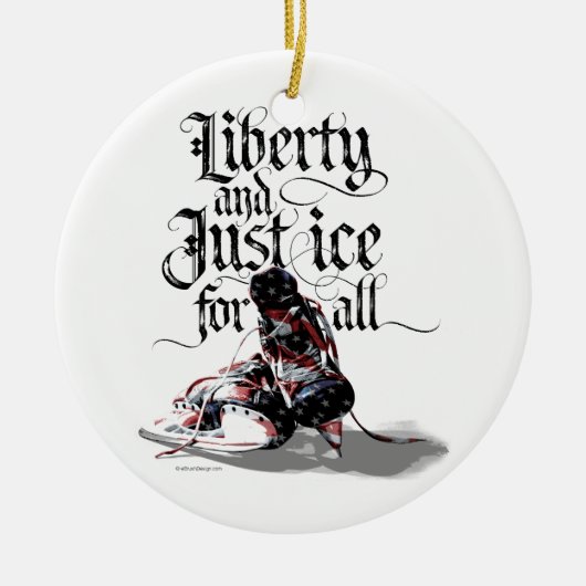 Nur Eis für alle (Hockey) Keramik Ornament (Vorne)