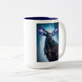 Nur Elch Trislefal (Laser Elch Collection) Zweifarbige Tasse (VorderseiteRechts)