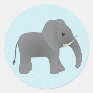 Nur Elephant Runder Aufkleber