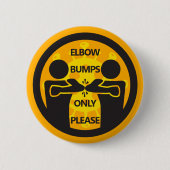 "Nur Ellenbogenbumps, bitte" grippeähnliche Saison Button (Vorderseite)