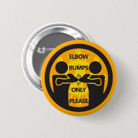 "Nur Ellenbogenbumps, bitte" grippeähnliche Saison Button (Vorne & Hinten)