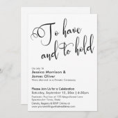 Nur Empfang in Kalligrafie haben und halten Einladung (Vorne/Hinten)