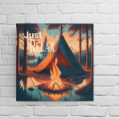 Nur entspannen | Thema Camping | Digitale Kunst Leinwanddruck
