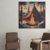 Nur entspannen | Thema Camping | Digitale Kunst Leinwanddruck