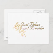 Nur entspannen und atmen postkarte (Vorne/Hinten)